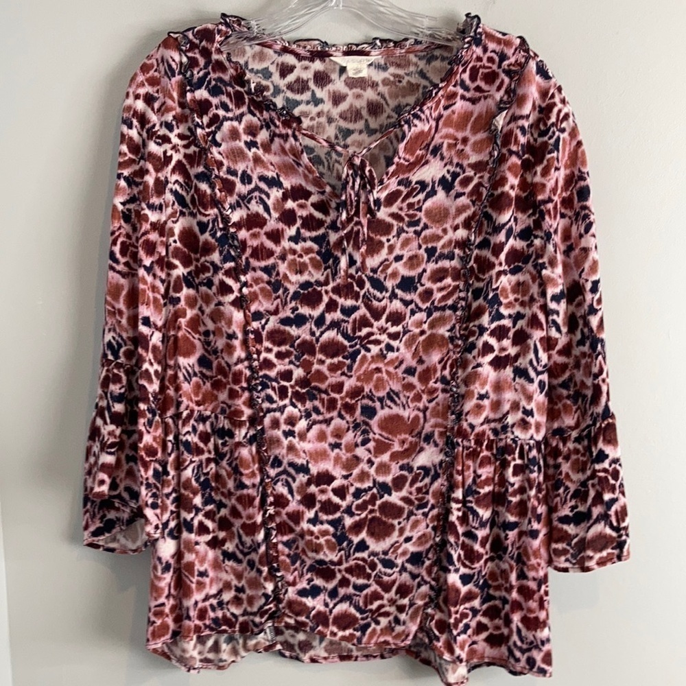 Caslon blouse ruffles blouse size small